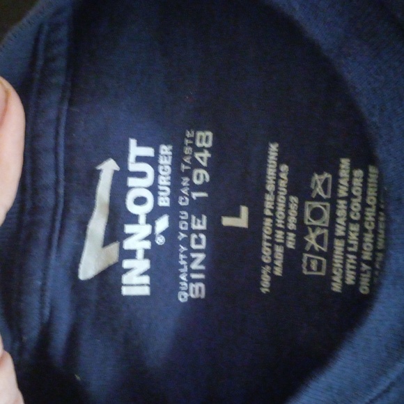 Mens L In and out burger arizona graphic back short sleeve tee - Picture 3 of 3